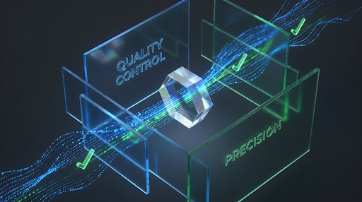 Quality Control and Precision - AI Video Platform Illustration